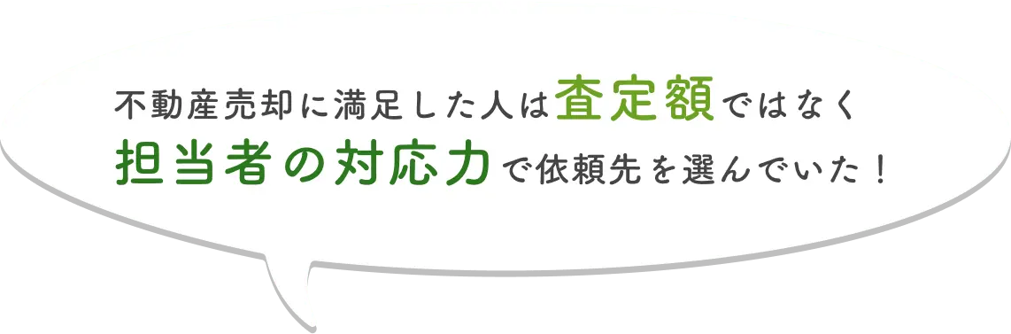 不動産売却に満足した人は査定額ではなく担当者の対応力で依頼先を選んでいた！